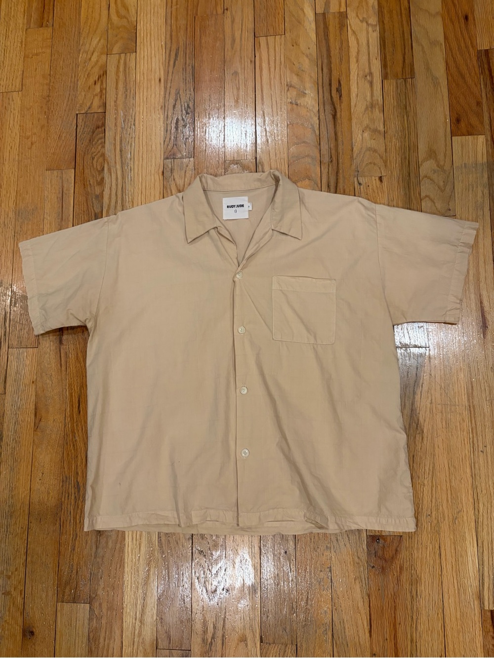 Rudy Jude windowpane Portuguese camp shirt